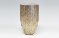 Hirotomi Maeda Gold-damascened, hammered silver vessel 2018