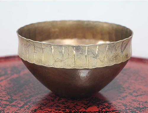 Hirotomi Maeda Metal Material formation (glass) title:Brass Kensui(waste-water container)