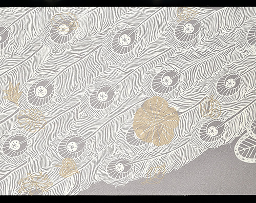 ⼤⼩⽥ 万侑⼦「孔雀の子風炉先屛風」